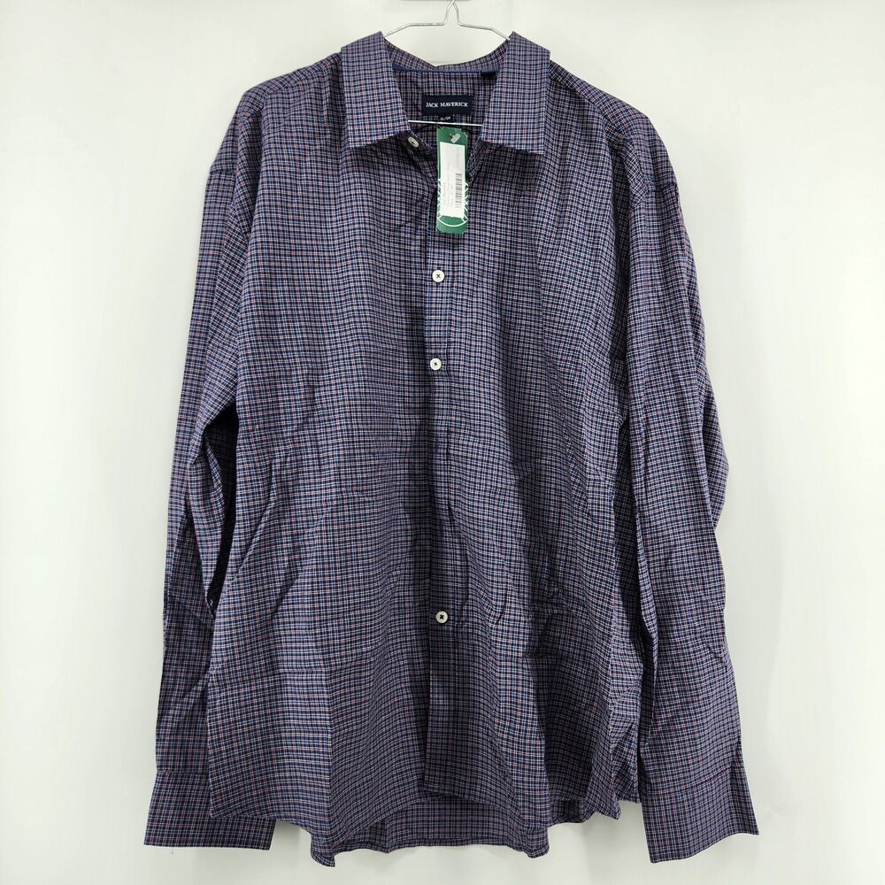 Jack Maverick Men's Navy XL Short Grayson Dress Shirt NWT